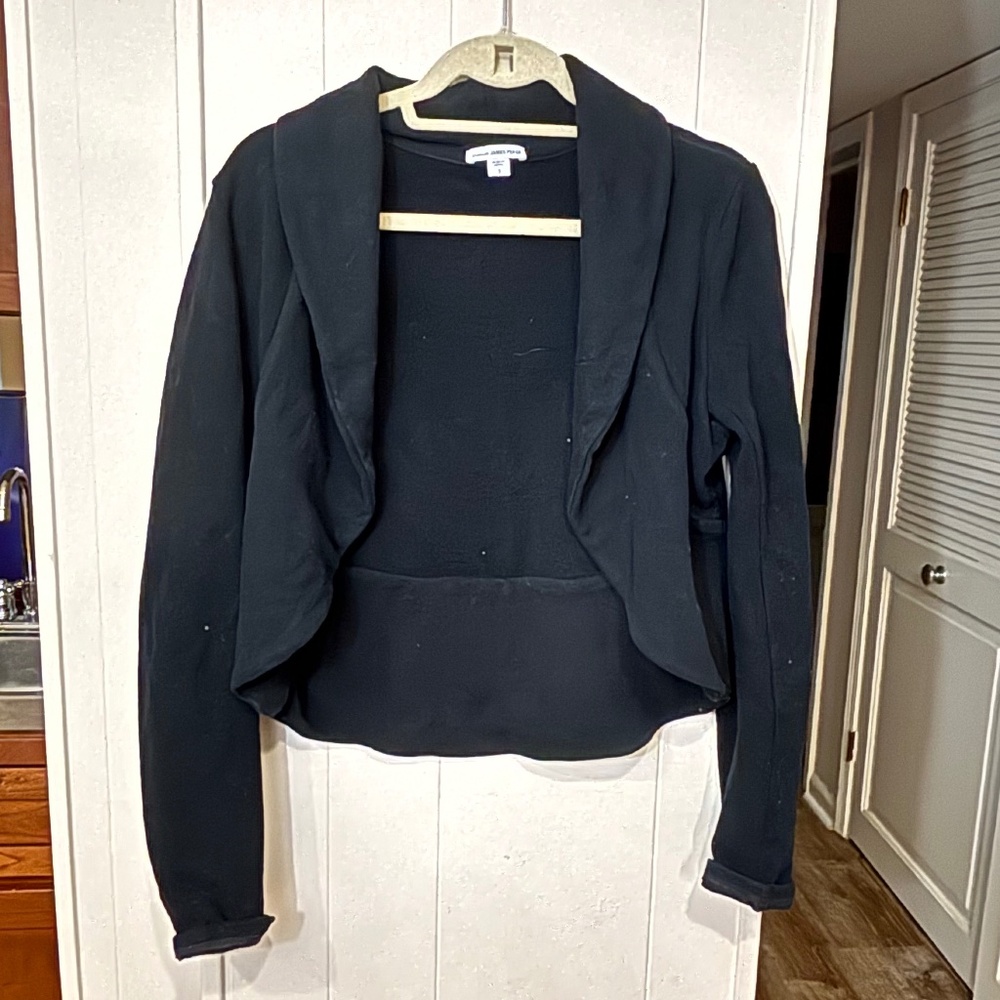 James Perse Sweatshirt Blazer - Black - Size 3